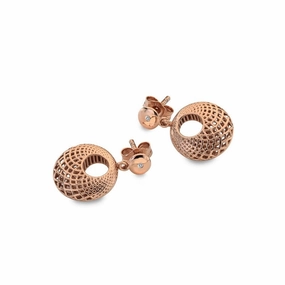 Hot Diamonds Quest Rose Gold Plated Filigree Circle Earrings D