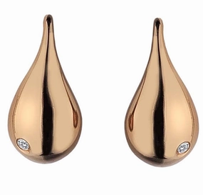 Hot Diamonds Rose Gold Plated Sterling Silver Mirage Drop Earrings