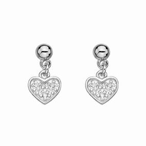 Hot Diamonds Stargazer Sterling Silver Drop Heart Earrings