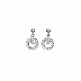 Hot Diamonds Sterling Silver White Topaz Orbit Earrings