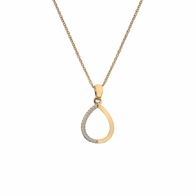 Hot Diamonds Teardrop 9ct Yellow Gold Pendant