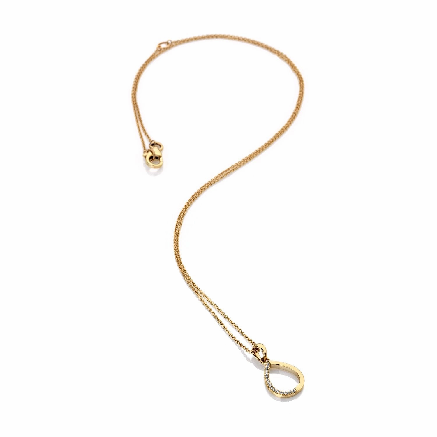 Hot Diamonds Teardrop 9ct Yellow Gold Pendant