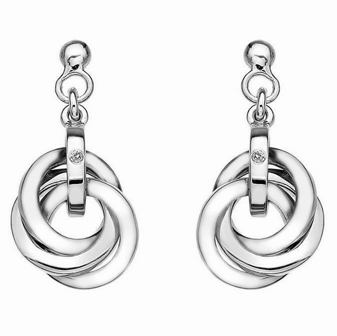 Hot Diamonds Trio Sterling Silver Diamond Circle Drop Earrings