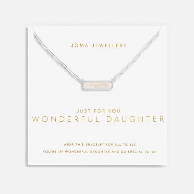 Just For You Wonderful Daughter Silver 46cm   5cm Necklace 6358
