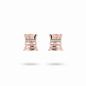 Ksenia Mirella The Queen 18ct Rose Gold 0.07ct Diamond Stud Earrings