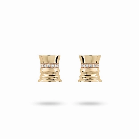 Ksenia Mirella The Queen 18ct Yellow Gold 0.07ct Diamond Stud Earrings