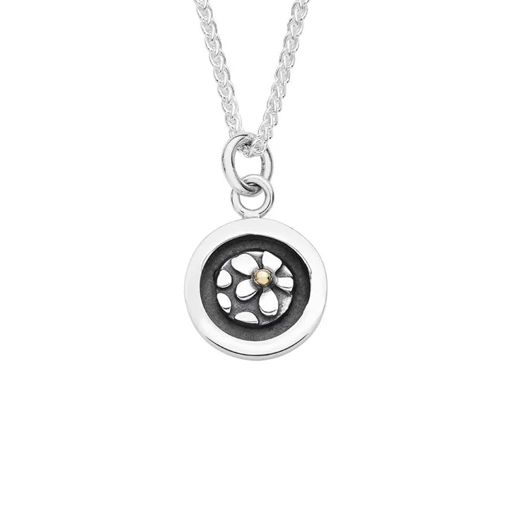 Linda Macdonald Cherish Sterling Silver 9ct Gold Necklace D