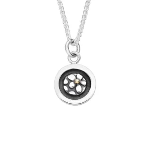 Linda Macdonald Cherish Sterling Silver 9ct Gold Necklace D