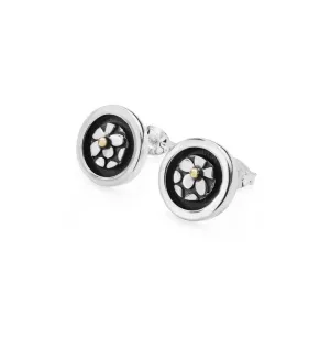 Linda Macdonald Cherish Sterling Silver 9ct Gold Stud Earrings D