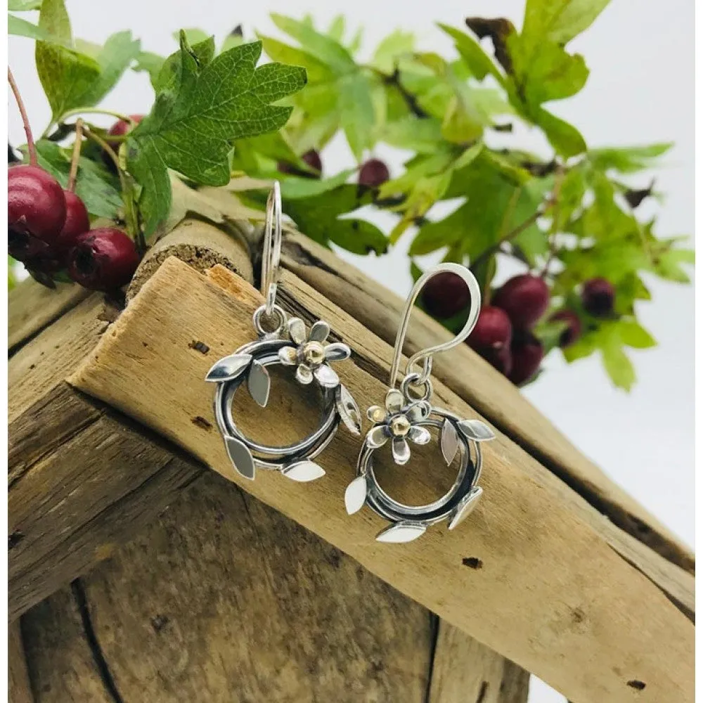 Linda Macdonald Entwined Sterling Silver 9ct Gold Earrings