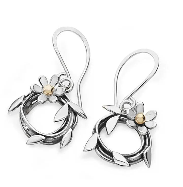 Linda Macdonald Entwined Sterling Silver 9ct Gold Earrings