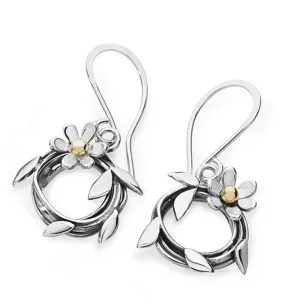 Linda Macdonald Entwined Sterling Silver 9ct Gold Earrings