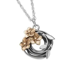 Linda Macdonald Entwined Sterling Silver 9ct Gold Necklace