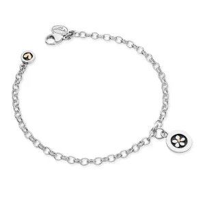 Linda Macdonald Meadow Sterling Silver 9ct Gold Bracelet