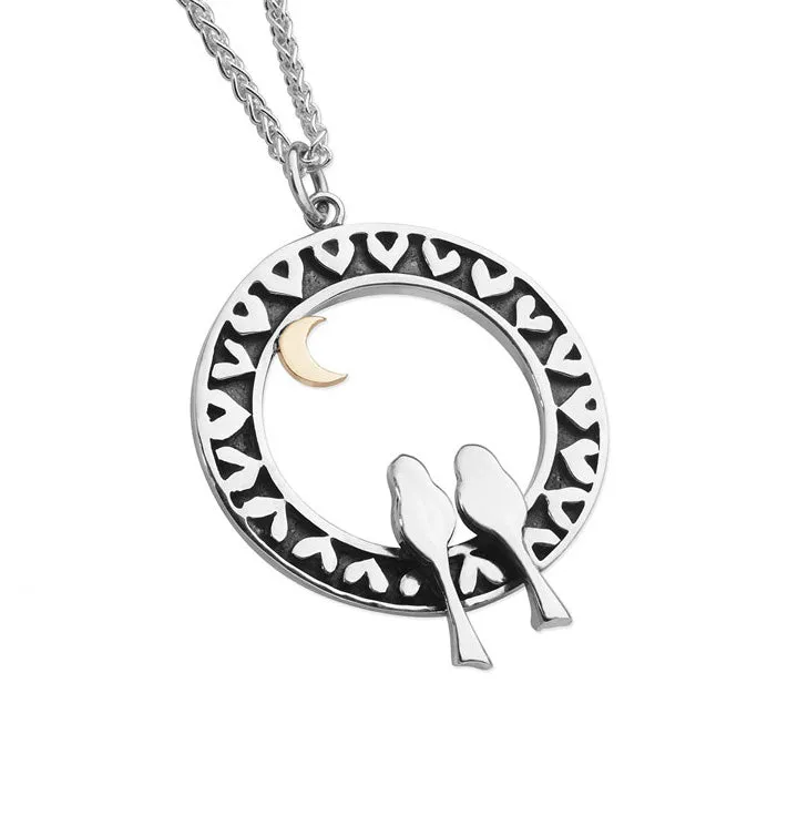 Linda Macdonald Moondance Sterling Silver 9ct Gold Necklace