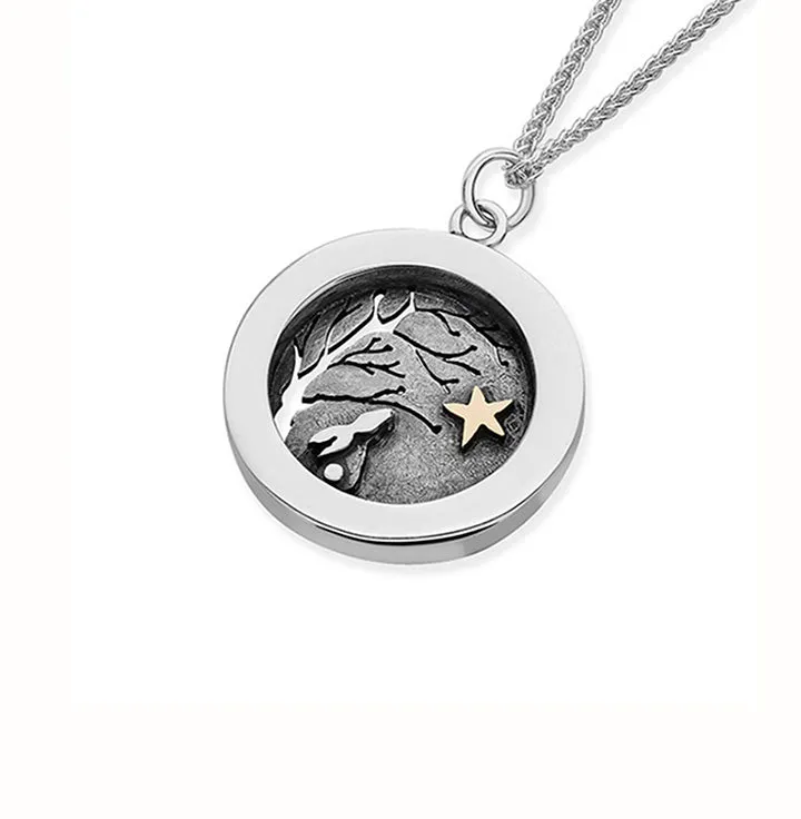 Linda Macdonald Twilight Sterling Silver 9ct Gold Necklace