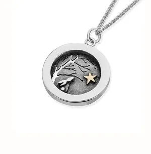 Linda Macdonald Twilight Sterling Silver 9ct Gold Necklace