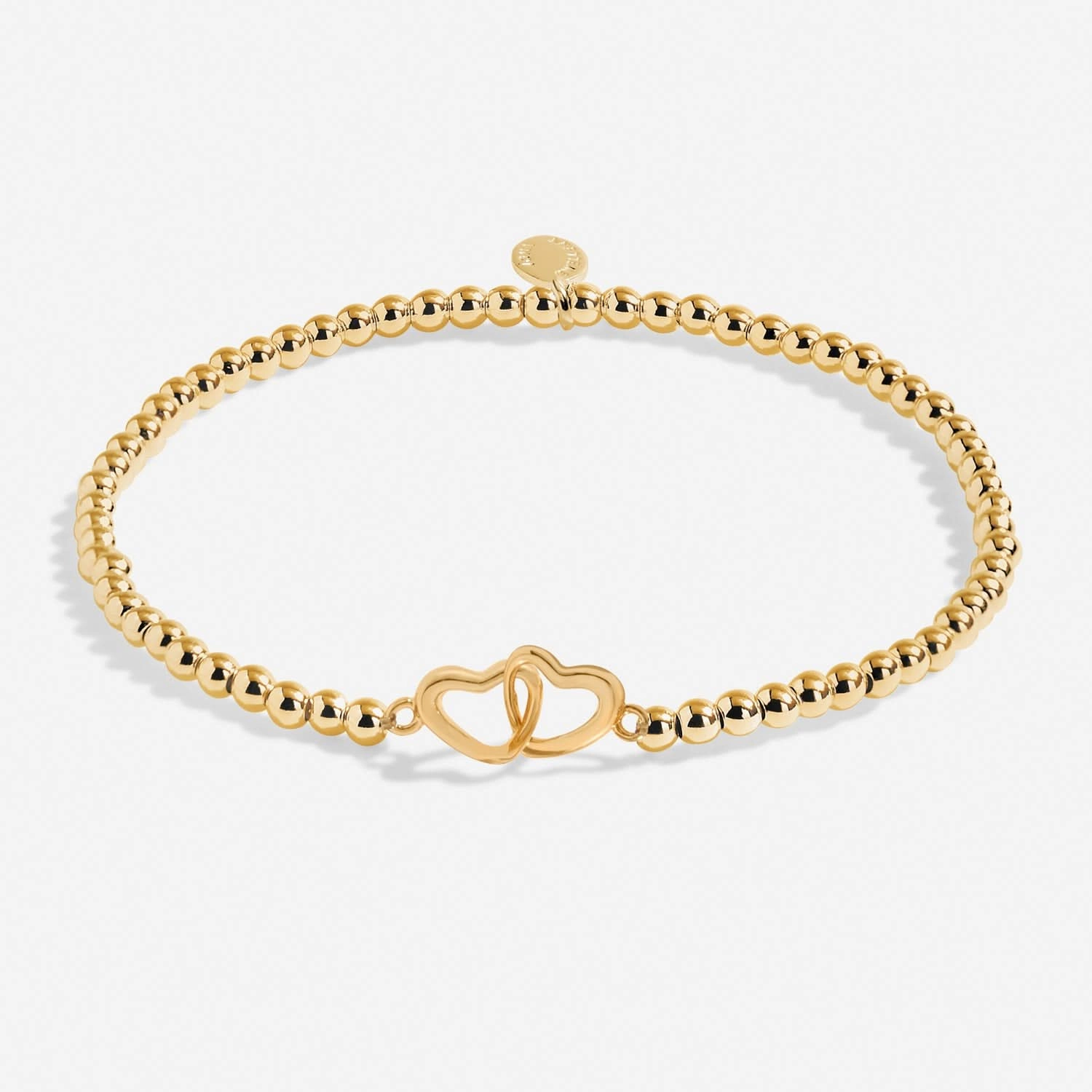 Linked Heart Gold Plated Anklet 8628
