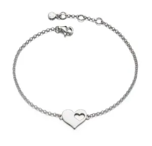 Little Star Poppy Sterling Silver Heart Bracelet