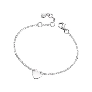 Little Star Sterling Silver Anna Heart Childs Bracelet