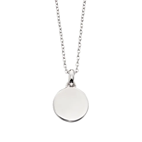 Little Star Sterling Silver Disc Bobbi Necklace