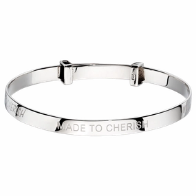Little Star Sterling Silver Cherish Baby Bangle