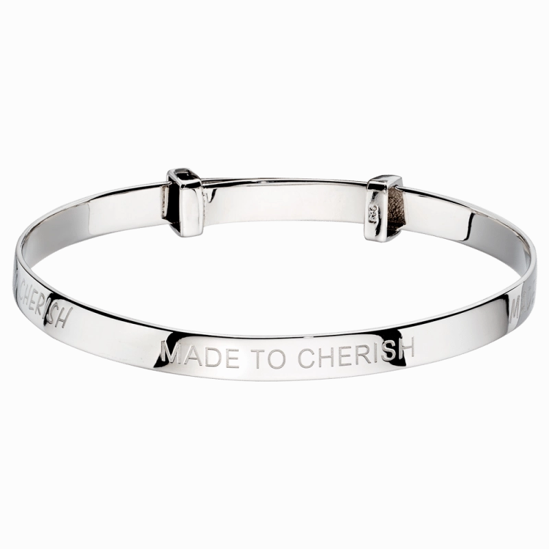 Little Star Sterling Silver Cherish Baby Bangle