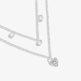 Lumia Hammered Heart Silver Plated Necklace 8638