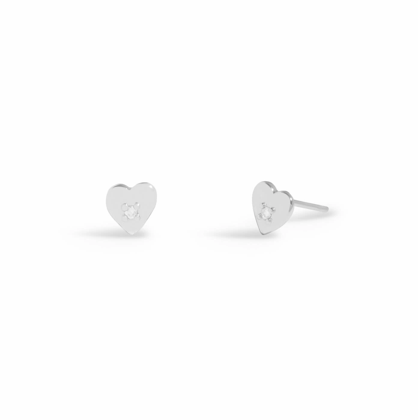 Lumia Zirconia Heart Silver Plated Earrings 8651