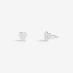 Lumia Zirconia Heart Silver Plated Earrings 8651