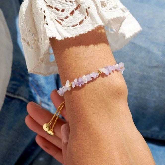 Mainfestones Lilac Crystal Gold Plated 24.5cm Adjustable Bracelet 6894