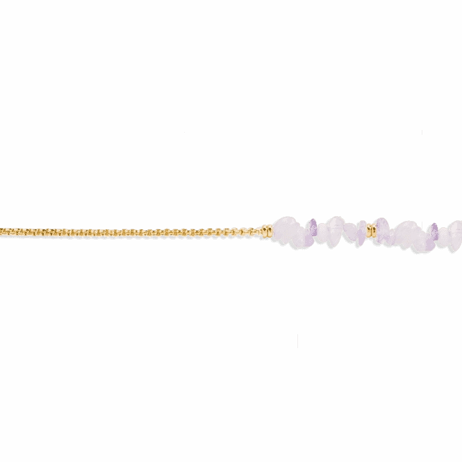 Mainfestones Lilac Crystal Gold Plated 24.5cm Adjustable Bracelet 6894