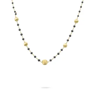 Marco Bicego Africa 18ct Yellow Gold 15.60ct Black Diamond Necklace D