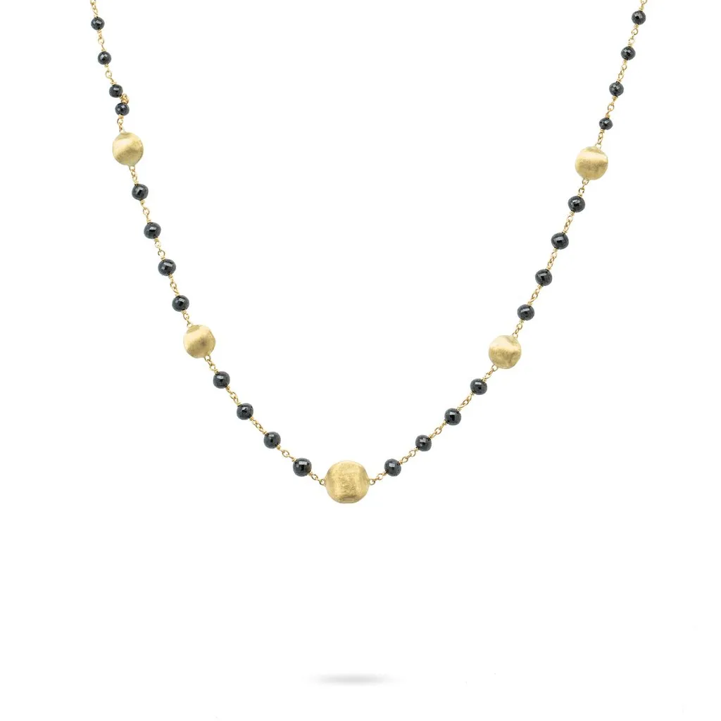 Marco Bicego Africa 18ct Yellow Gold 15.60ct Black Diamond Necklace D