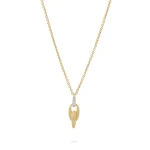 Marco Bicego Lucia 18ct Yellow Gold 0.20ct Diamond Single Link Necklace D