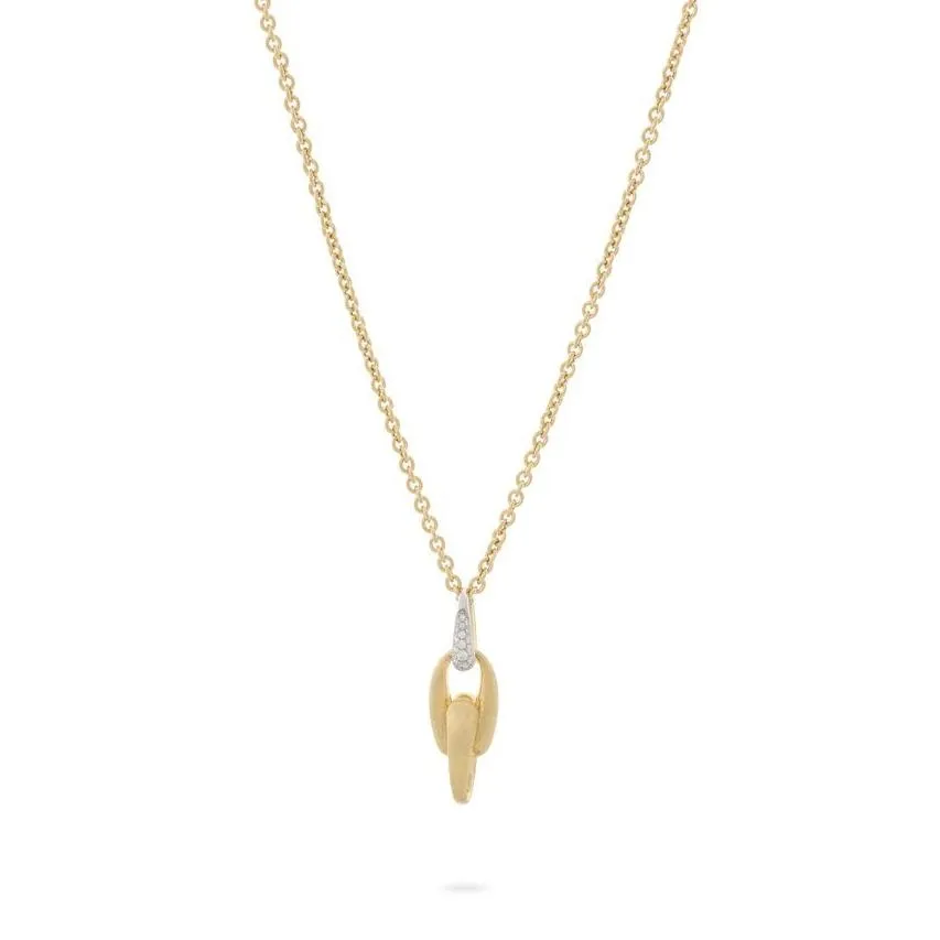 Marco Bicego Lucia 18ct Yellow Gold 0.20ct Diamond Single Link Necklace D