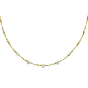 Marco Bicego Marrakech 18ct Yellow Gold 0.25ct Diamond Necklace