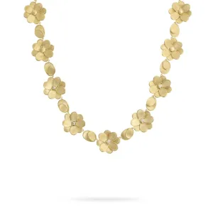Marco Bicego Petali 18ct Yellow Gold 0.40ct Diamond Flower Collar Necklace