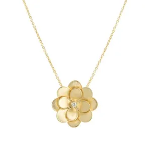 Marco Bicego Petali 18ct Yellow Gold Diamond Large Flower Necklace