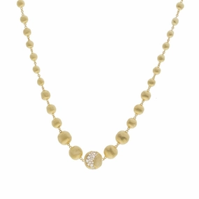 Marco Bicego Africa 18ct Yellow Gold 1.03ct Diamond Necklace D