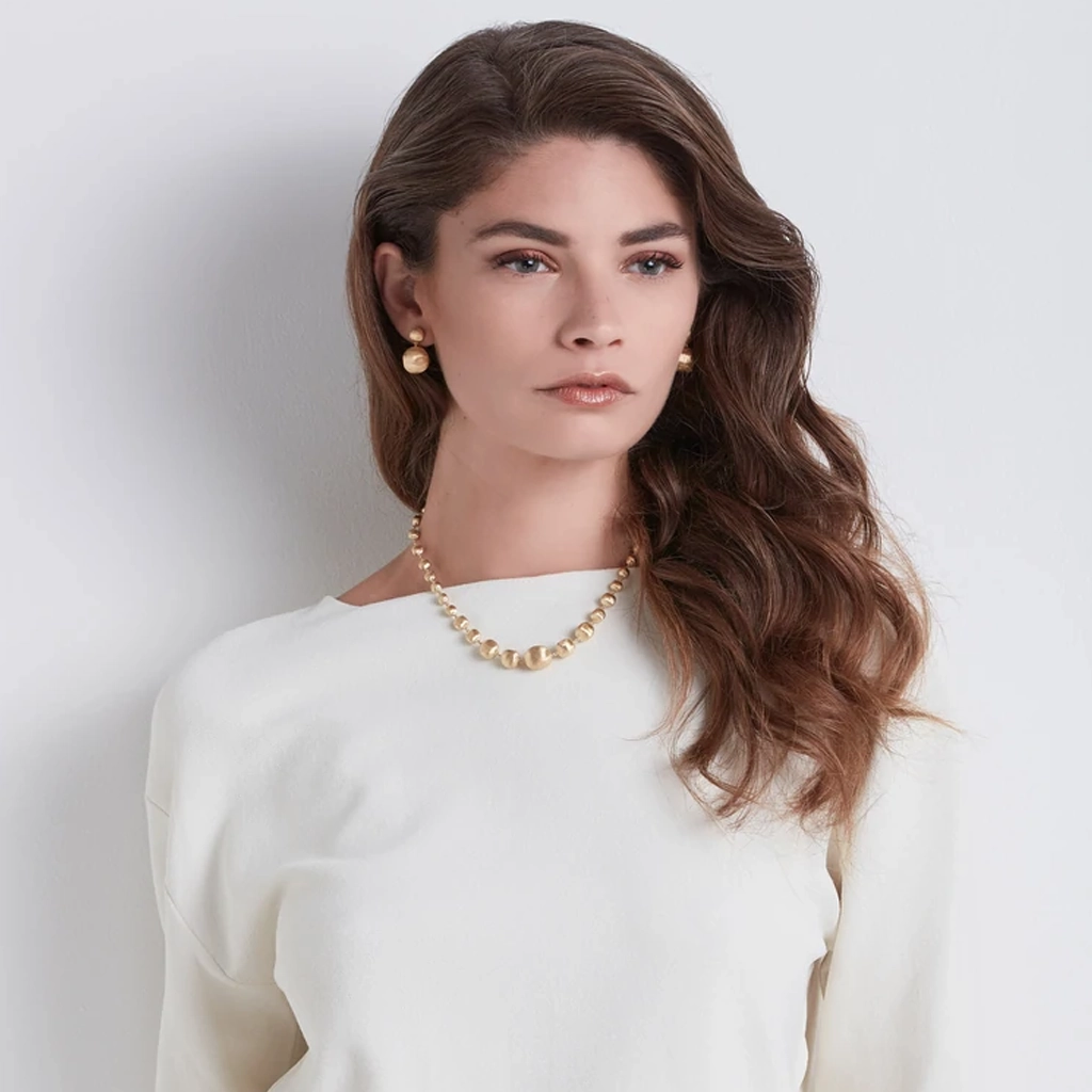 Marco Bicego Africa 18ct Yellow Gold Drop Stud Earrings