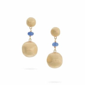 Marco Bicego Africa 18ct Yellow Gold Sapphire Short Drop Earrings