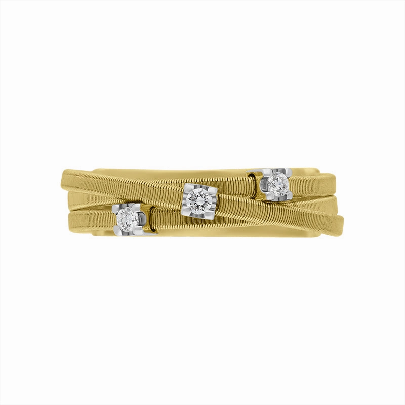 Marco Bicego Goa 18ct Yellow Gold 0.09ct Diamond Ring