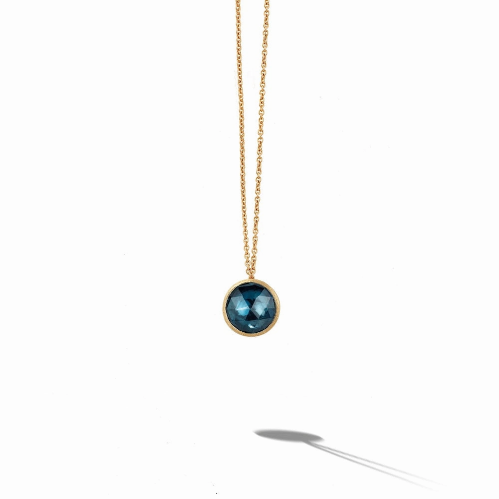 Marco Bicego Jaipur 18ct Yellow Gold London Blue Topaz Necklace D