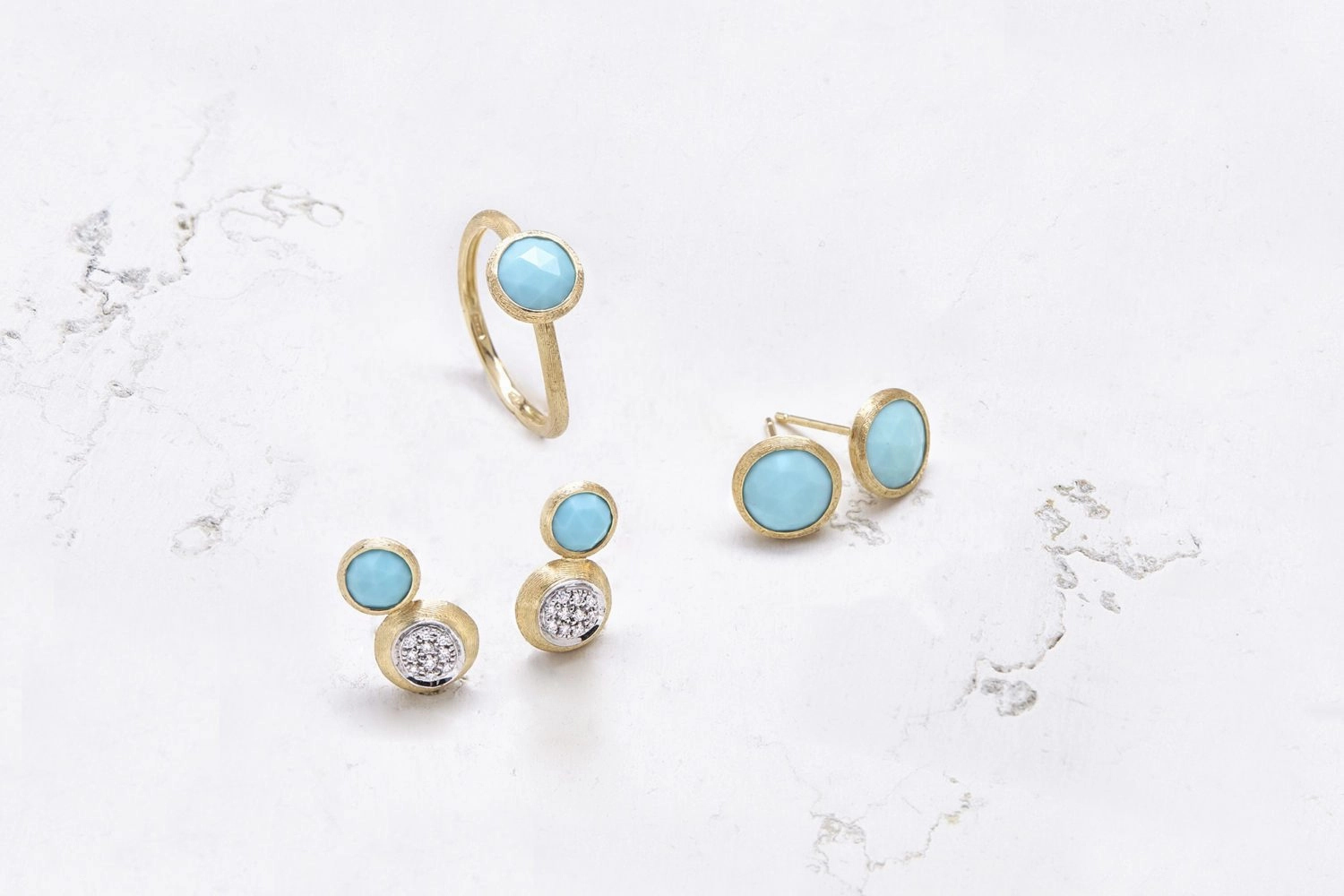 Marco Bicego Jaipur 18ct Yellow Gold Turquoise Stud Earrings