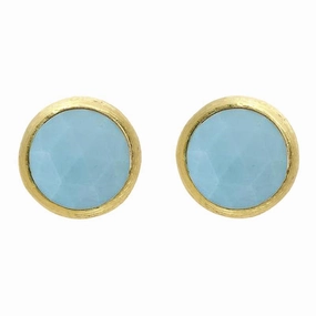 Marco Bicego Jaipur 18ct Yellow Gold Turquoise Stud Earrings