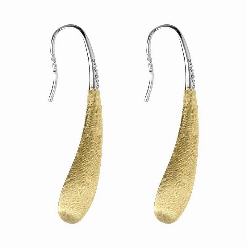 Marco Bicego Lucia 18ct Yellow Gold Diamond Small Modern Teardrop Earrings