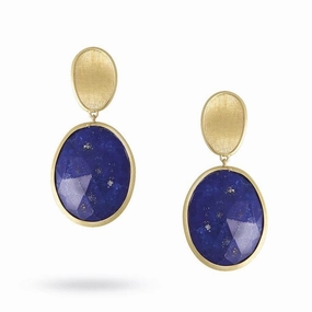 Marco Bicego Lunaria 18ct Yellow Gold Lapis Lazuli Earrings