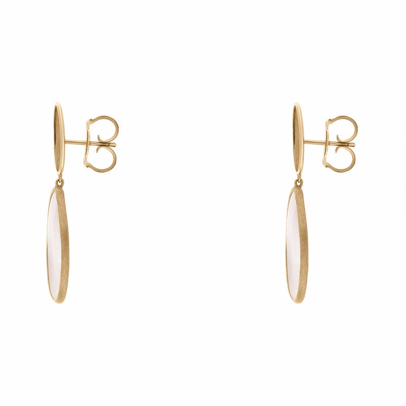 Marco Bicego Lunaria 18ct Yellow Gold Mother of Pearl Drop Earrings