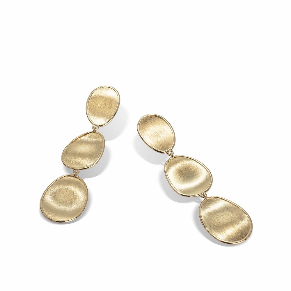 Marco Bicego Lunaria 18ct Yellow Gold Triple Drop Earrings